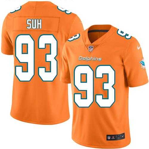 Nike Men & Women & Youth Dolphins 93 Ndamukong Suh Orange Color Rush Limited Jersey,We sell and wholesale Nike Men & Women & Youth Dolphins 93 Ndamukong Suh Orange Color Rush Limited Jersey on line form chian!